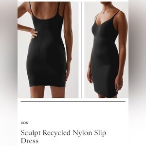 COS Sculpt Recycled Nylon Slip Dress 4